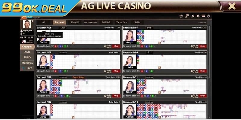 Khám phá giải trí tại AG Casino 99OK trực tuyến hấp dẫn 2 Thử vận may với tỷ lệ thắng cược hấp dẫn với Baccarat